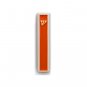 Orange Mezuzah in White Concrete with Hebrew Shin by ceMMent