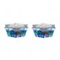 Ancient Jerusalem Flared Star of David Painted Glass Candle Holders in Green Tones