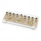 Glass Rectangular Hanukkah Menorah with Neutral Flower Theme