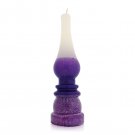 Safed Candles Lamp Havdalah Candle with White and Purple Sections