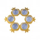 Glass and Metal Passover Seder Plate from Shraga Landesman
