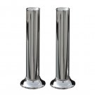 Silver Shabbat Candlesticks with Round Shape and Tray
