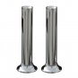 Silver Shabbat Candlesticks with Round Shape and Tray