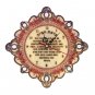 Polyresin Home Blessing Clock with English Text and Floral Pattern