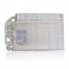 Prima AA Wool Tallit with White and Silver Stripes