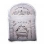 White Cotton and Polyester Bris Pillow with Hebrew Text and Elijah’s Chair
