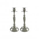 Shabbat Candlesticks with Traditional Design and Wide Round Base