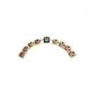 Stone Hanukkah Menorah with Pewter Hamsas and Crystals