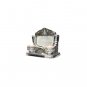 Silver Polyresin Shabbat Candlesticks with Shofars, Jerusalem and Hebrew Text