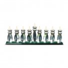 Centimeter Hanukkah Menorah in Crystal with Judaica Symbols