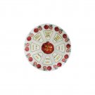 Glass Rosh Hashanah Seder Plate with Pomegranate Theme