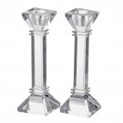 Crystal Shabbat Candlesticks with Tall Stems and Angles