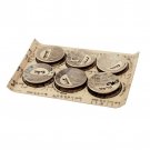Rectangular Ceramic Seder Plate with Hebrew Text, Small Plates and Decorations
