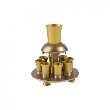 Gold Aluminum Kiddush Fountain by Yair Emanuel