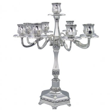 35 Centimeter Nickel Candelabrum with 9 Branches