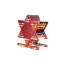 Yair Emanuel Aluminum Star of David Candle Storage Menorah in Magenta