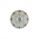 Glass Rosh Hashanah Seder Plate with Pomegranates and Leaves