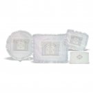 Satin Passover Cover Set with Embroidered Gate Design