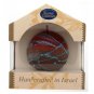 Safed Candles Orb Candle with Red, Orange and Brown Stripes