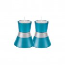 Shabbat Tea Light Candle Holder in Turquoise and Silver by Yair Emanuel