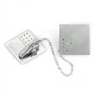 14 Karat White Gold ""Hoshen Stones"" Tallit Clip Set with Diamond and Gemstones