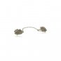 Sterling Silver Tallit Clips with Small Hamsa and Scrolling Lines