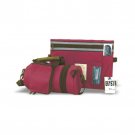 25 Centimeter Dark Red Padded Tefillin Case with Compass, Tallit Bag and Comb