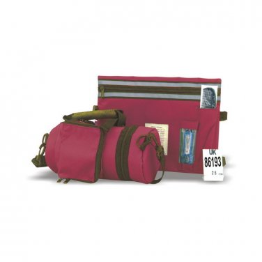 25 Centimeter Dark Red Padded Tefillin Case with Compass, Tallit Bag and Comb