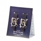 Hamsa Tefillin Clasps with “Chai” in Hebrew and Blue and Orange Beads