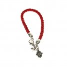 Red Rope Bracelet with Silver Plated Hamsa and Star of David Pendant