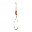 Torah Pointer with Red Beads, Mosaic and Gold Flowers in Metal