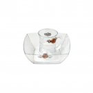 Glass Mayim Achronim Set with Decorative White Theme
