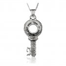 Silver, Antique Key Necklace
