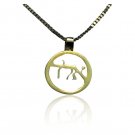 Gold “Elad” and Circle Pendant