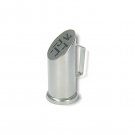 Sterling Silver Tzedakah Box with Cut-Out Hebrew, Slanted Cover and Handle