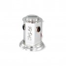 Sterling Silver Tzedakah Box with Vertical Hebrew Text and Gemstones