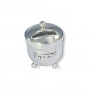 Sterling Silver Tzedakah Box with Thee Orb Base and Removable Lid