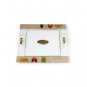 Glass Matzo Plate with Jerusalem Inspired Design