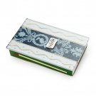 Glass Matchbox for Shabbat with Classic Flower Pattern