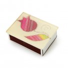 Glass Matchbox for Shabbat with Rainbow Flower