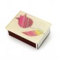 Glass Matchbox for Shabbat with Rainbow Flower