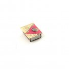 Glass Matchbox for Shabbat with Pink Polka Dot Pattern