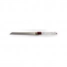 Challah Knife for Shabbat with Translucent Handle and Red Accents