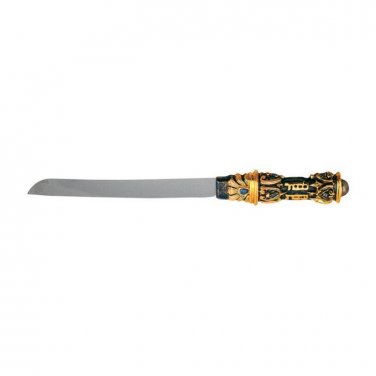 Challah Knife in Blue and Gold with Lichvod Shabbat