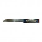 Glass and Metal Challah Knife with Metal Plaque and Hebrew Text