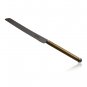 Challah Knife with Stainless Steel Blade and Gold Handle and Hebrew Blessing