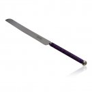 Challah Knife with Purple Handle and Stainless Steel Blade for Shabbat