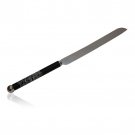 Shabbat Challah Knife with Black Handle and Jerusalem Cityscape
