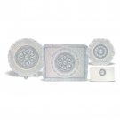 4 Piece Satin Passover Set Featuring The Old City of Jerusalem