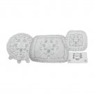 Passover Matzah Cover and Pillow Set with Roses and Kiddush Cups in White Satin